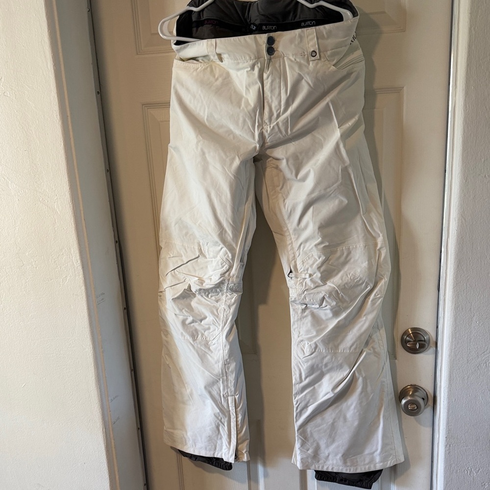 Women’s White Snow Pants - Lightweight Waterproof Winter Trousers